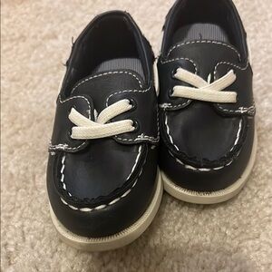 Kids Black Boat Shoes